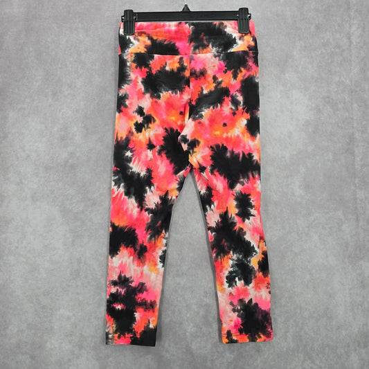 No Boundaries Orange Pink Tie Dye Stretch Skinny Junior Ankle Legging M Medium