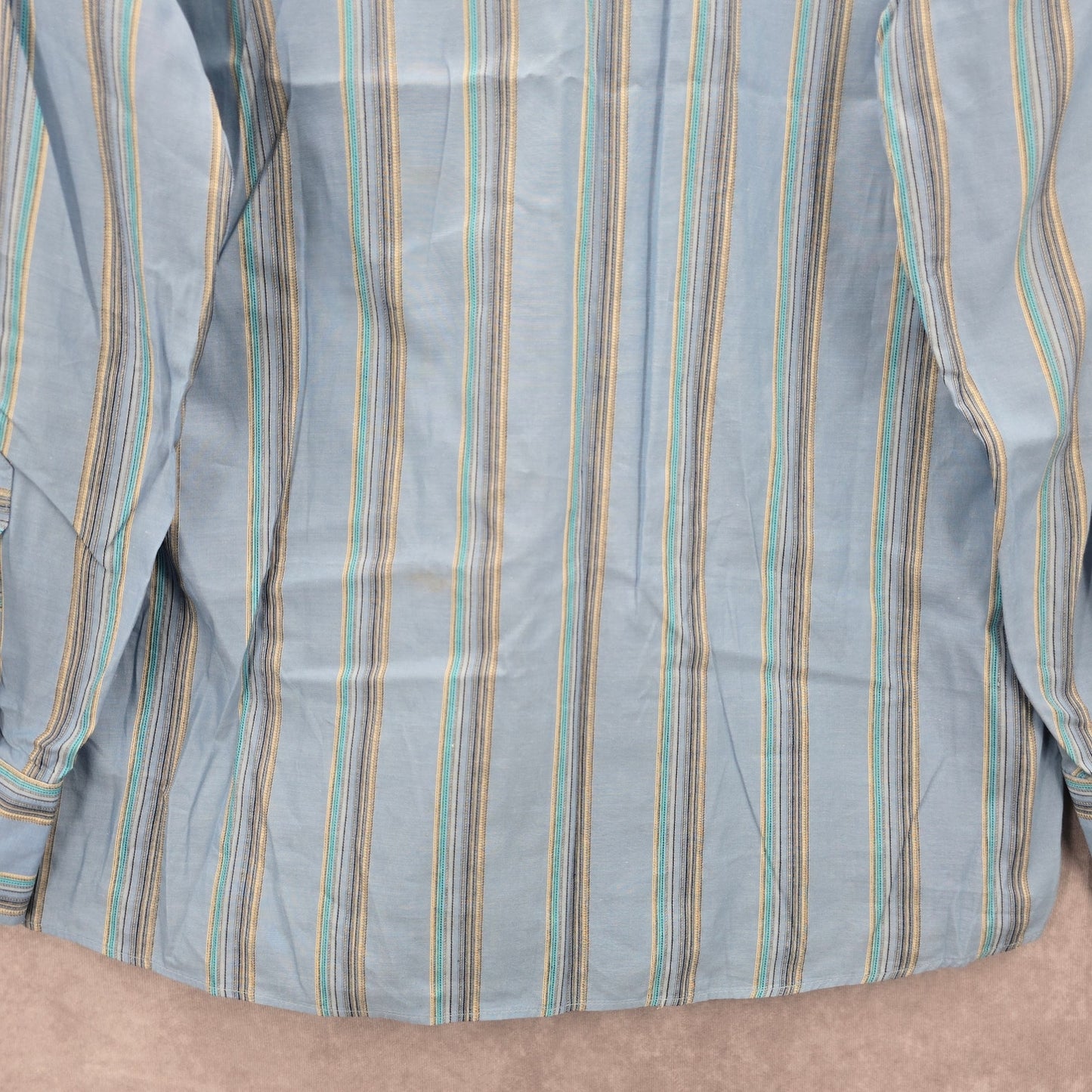 Artisti Italiani Blue Stripe Mens Button Down Long Sleeve Cotton Dress Shirt XL