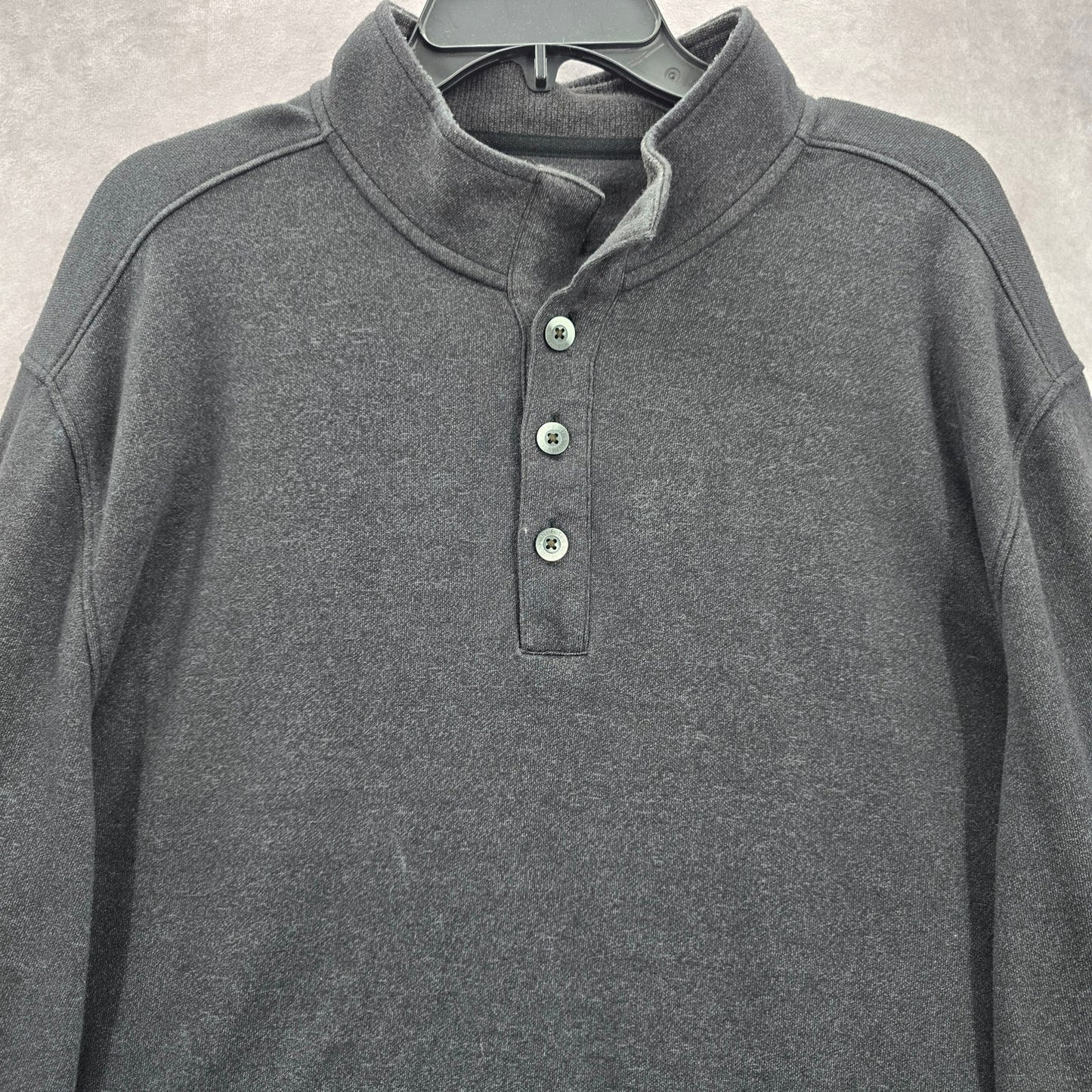 Van Heusen Gray Pullover Sweater Never Tuck Classic Fit Mock Neck XL Extra Large