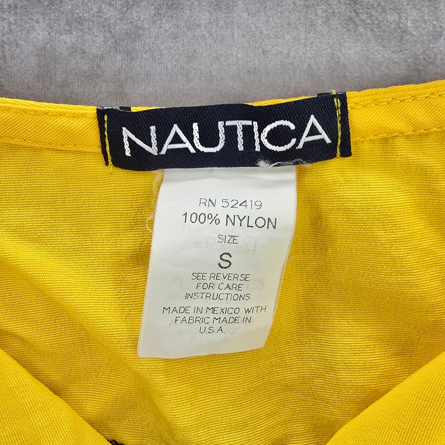 Nautica Blue Yellow Zipper Swimwear Board Shorts Bottoms Pants Small