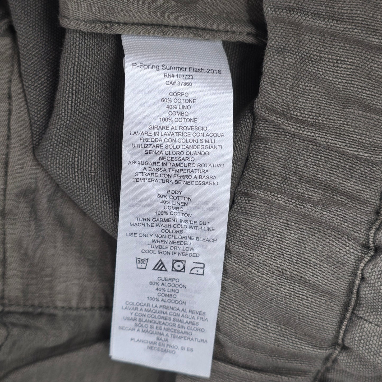 Armani Exchange Green Pullon Cargo Straight Tapered Pants 31