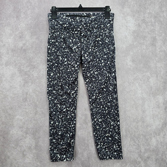 Nike Black Gray Geometric Polka Dot Cropped Active Legging Pants Bottoms Small