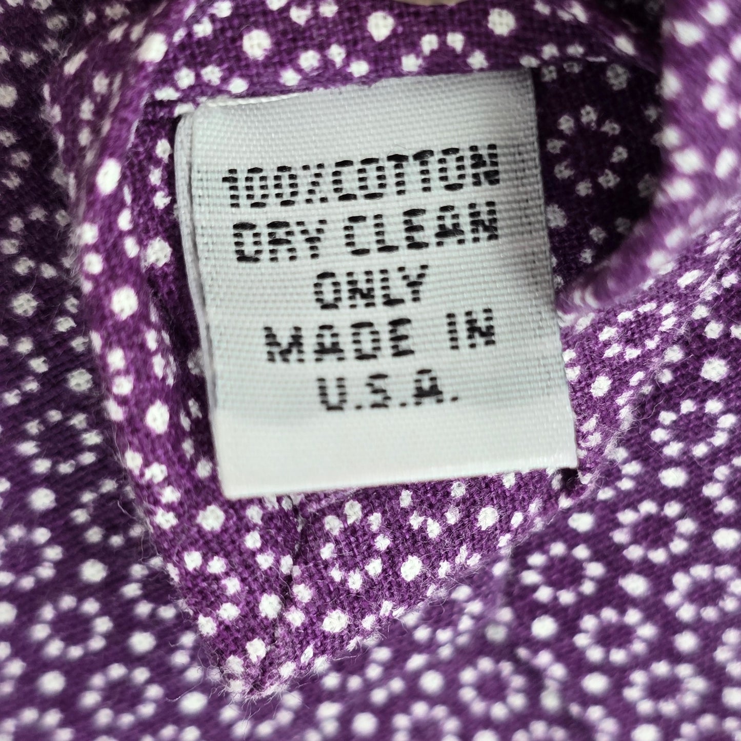Brooklyn Tie Company Purple Floral Dot Geometric 100% Cotton Men Neck Tie