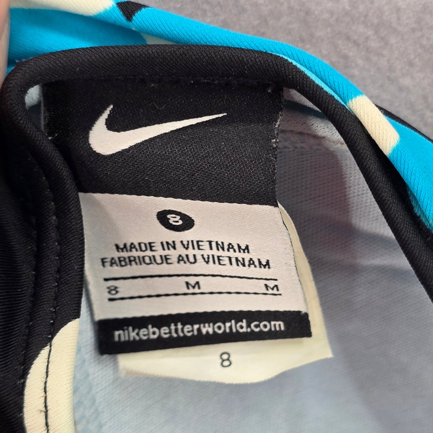 Nike Black Halter Tie Circle Padded Swimwear Tankini Tank Top Medium M