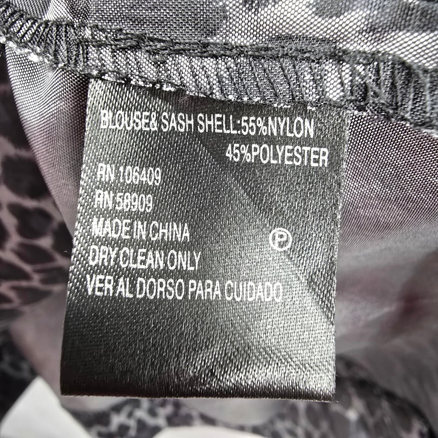 Alex Marie Black Gray Executive Jacket Coat Formal Animal Print Medium