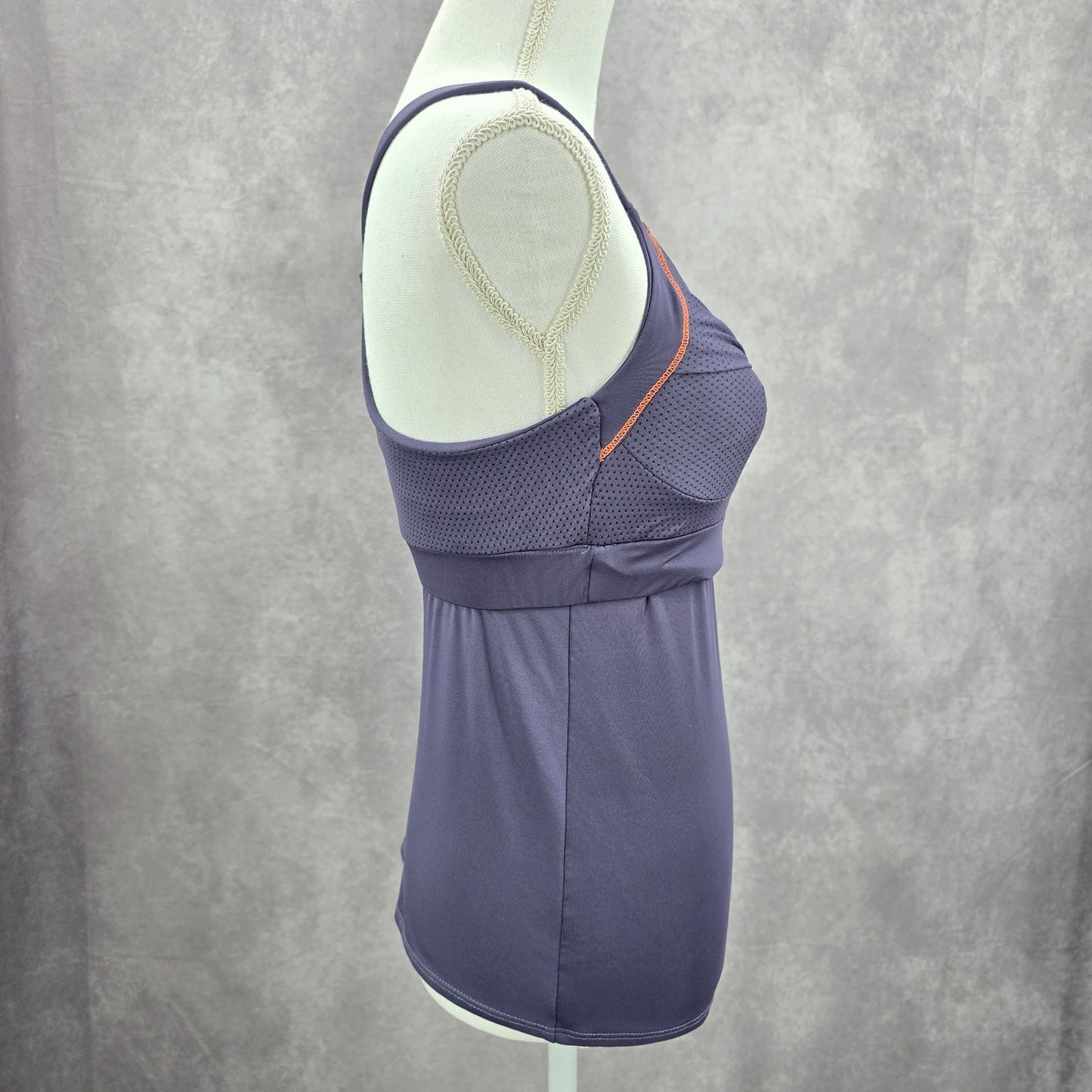 Lucky In Love Purple Crisscross Activewear Racerback Tank Tom Small