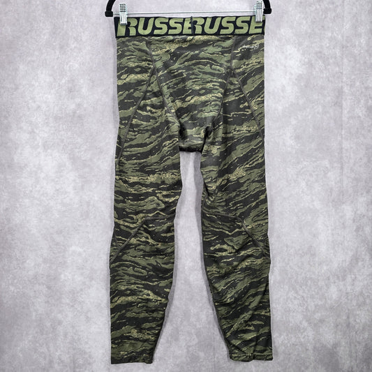 Russell Green Camo Compression Dri Power Scent Stop Leggings Pants Large L
