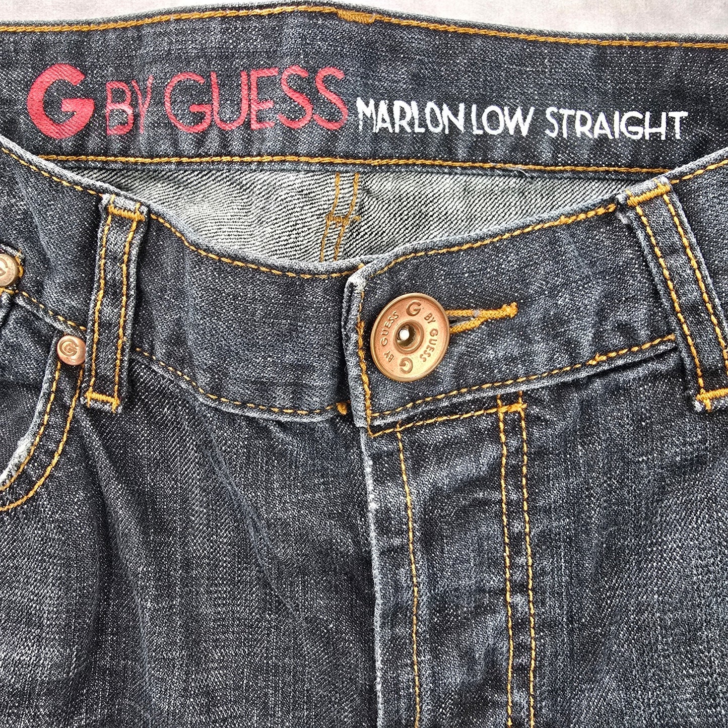 G by Guess Marlon Low Straight Button Fly 34x30 Cotton Denim Jeans Pants Bottoms
