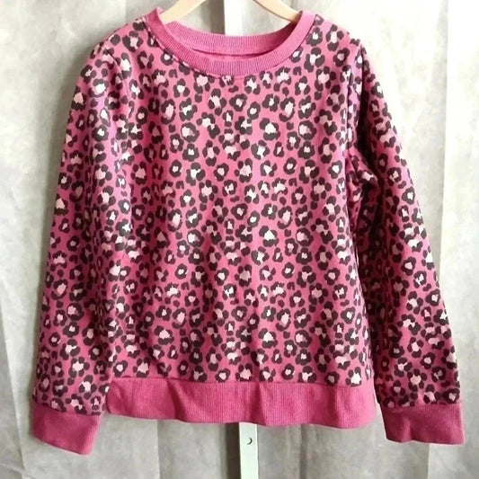 Jumping Beans Purple Animal Print Sweater Pant Set Girls Size 6X-7