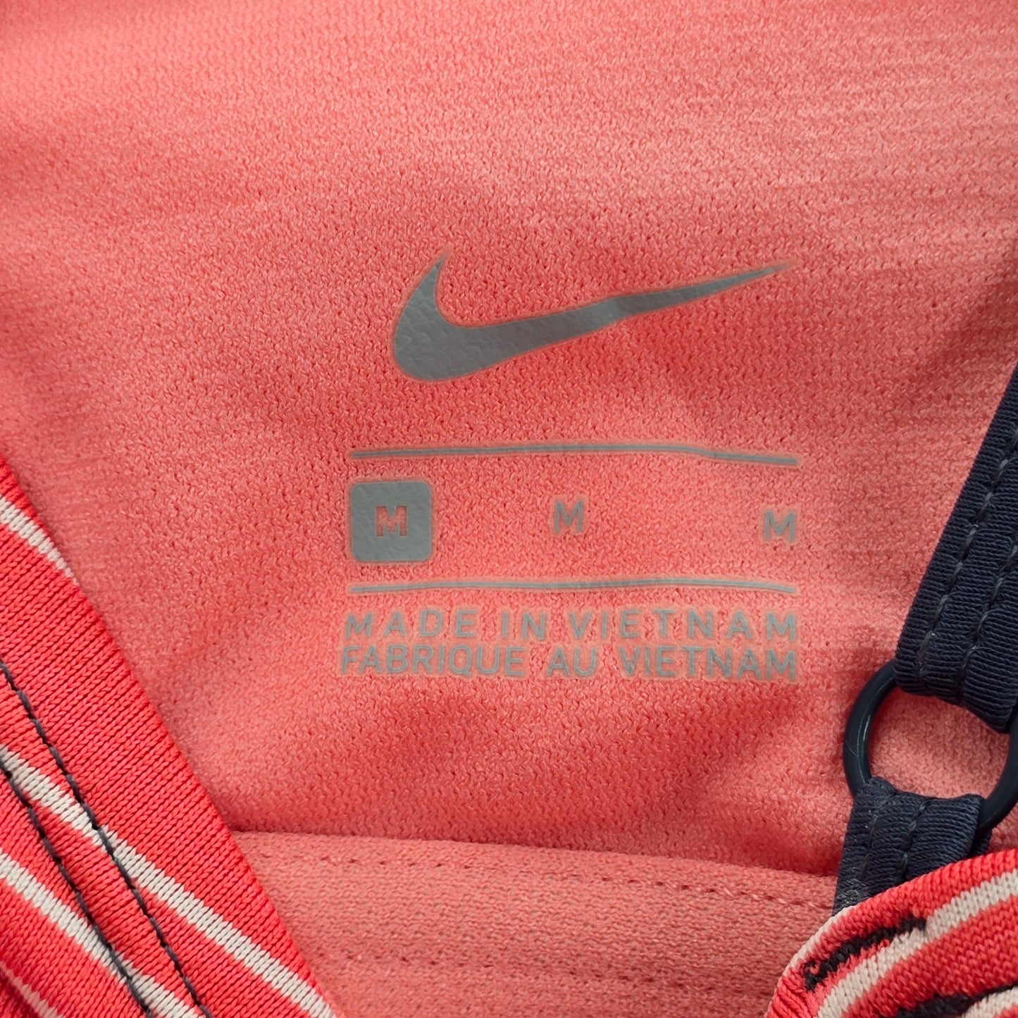 Nike Orange Gray Stripe Adjustable Padded Tank Top Activewear Shirt Medium