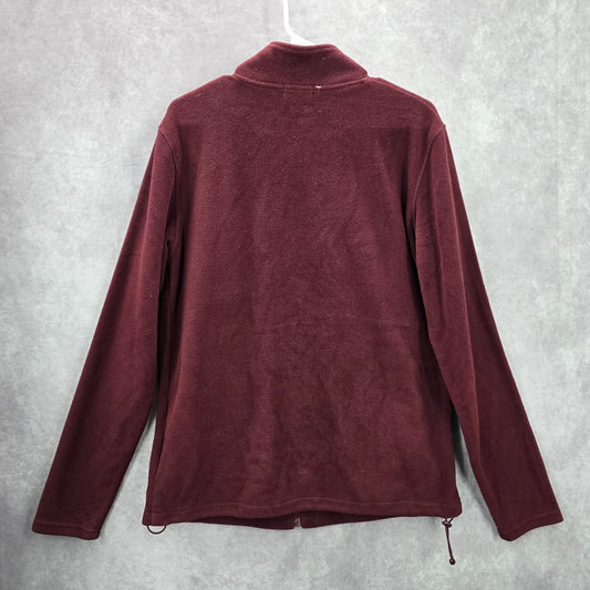 169. Redtag Red Long Sleeve Full Zip Fleece Sweater Jacket Mens Large