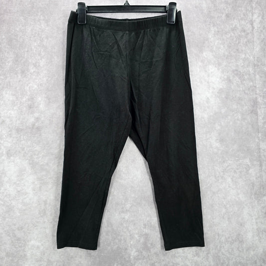 No Boundaries Black Crop Cotton Capri Stretch Pants Bottoms Leggings L Large