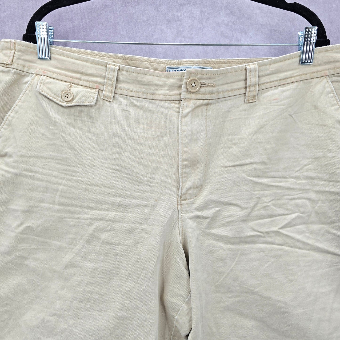 Old Navy Tan Khaki Low Waist Cotton Bottoms Pants Shorts Plus 20