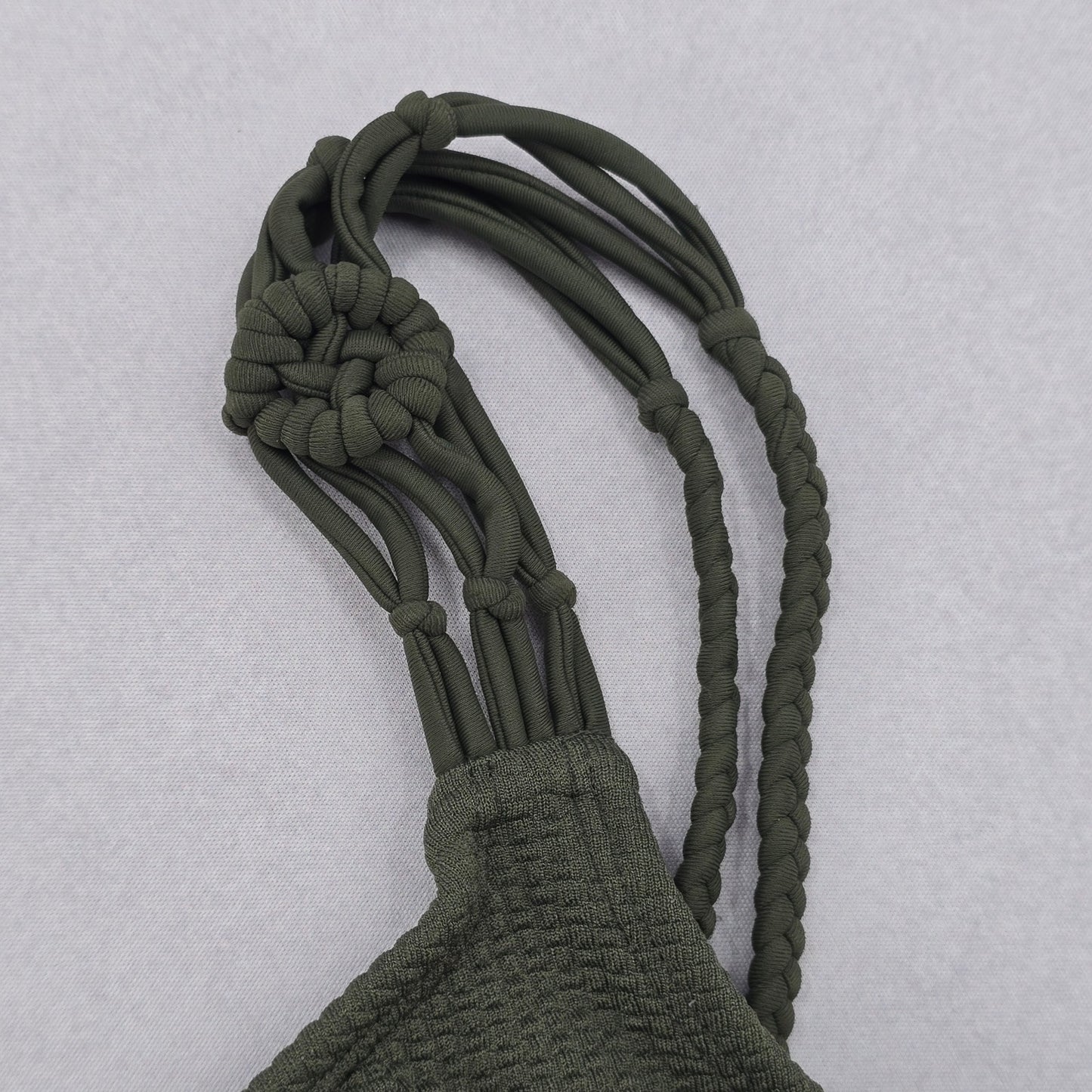 Xhilaration Green Padded Crochet Beach Bikini Bralette Swim Top S Small