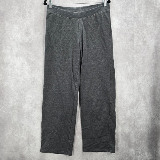 Hanes Eco Smart Gray Pullon Wide Straight Leg Trousers Joggers Pants S Small
