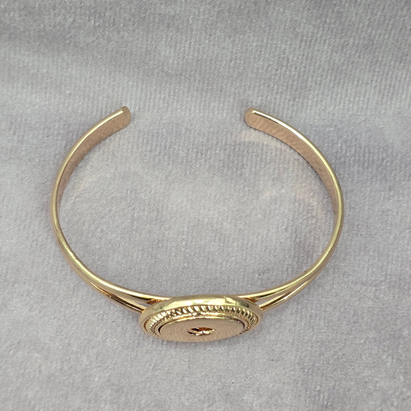 Gold Circle Cuff Adjustable Bracelet Boho Retro Fashion Jewelry