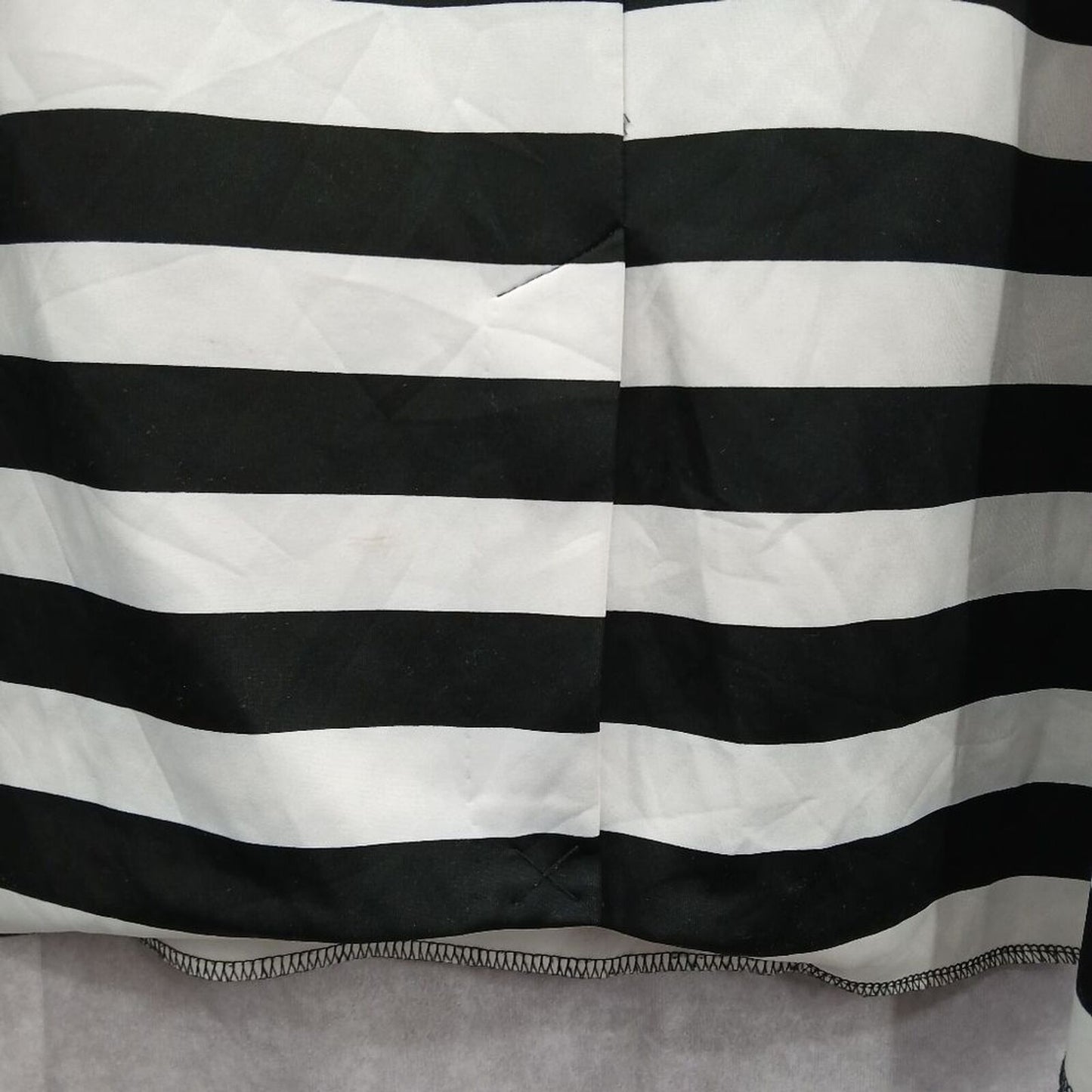 Worthington Woman Black White Stripe Skirt Plus Knee Length Size 26W 3XL