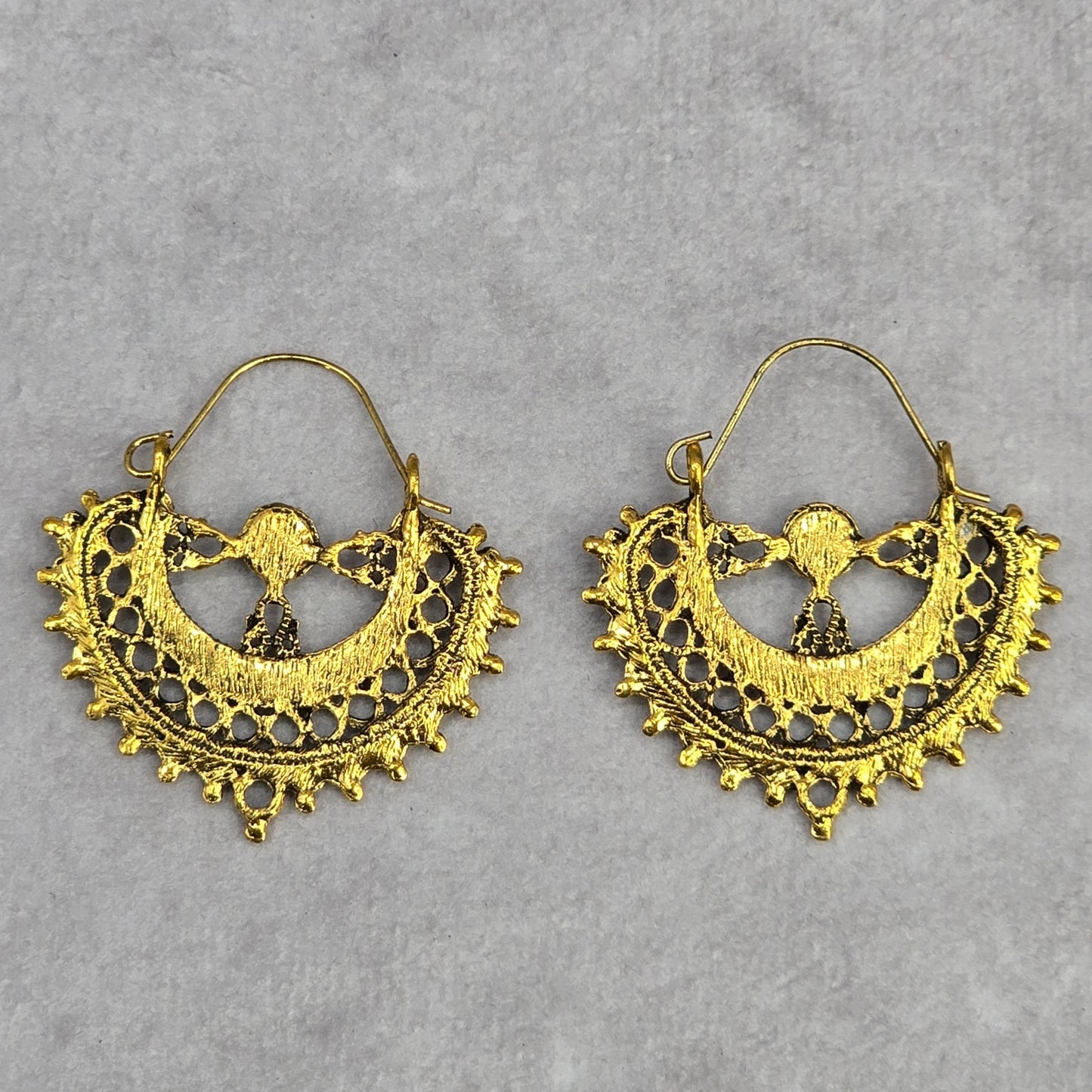 Zara Gold Bohemian Floral Drop Dangle Hook Fashion Jewelry Earrings NWT JB2-87