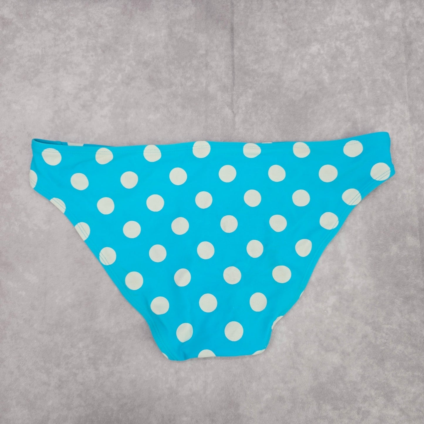 Arizona Jeans Company Blue Polka Dot Cheeky Medium Bikini Bottom Swimwear