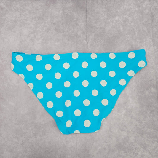 Arizona Jeans Company Blue Polka Dot Cheeky Medium Bikini Bottom Swimwear