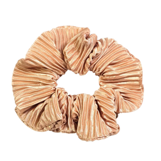 Gold Pleat Accessories Scrunchie Hair Tie Hair Band Stretch Handmade SB28