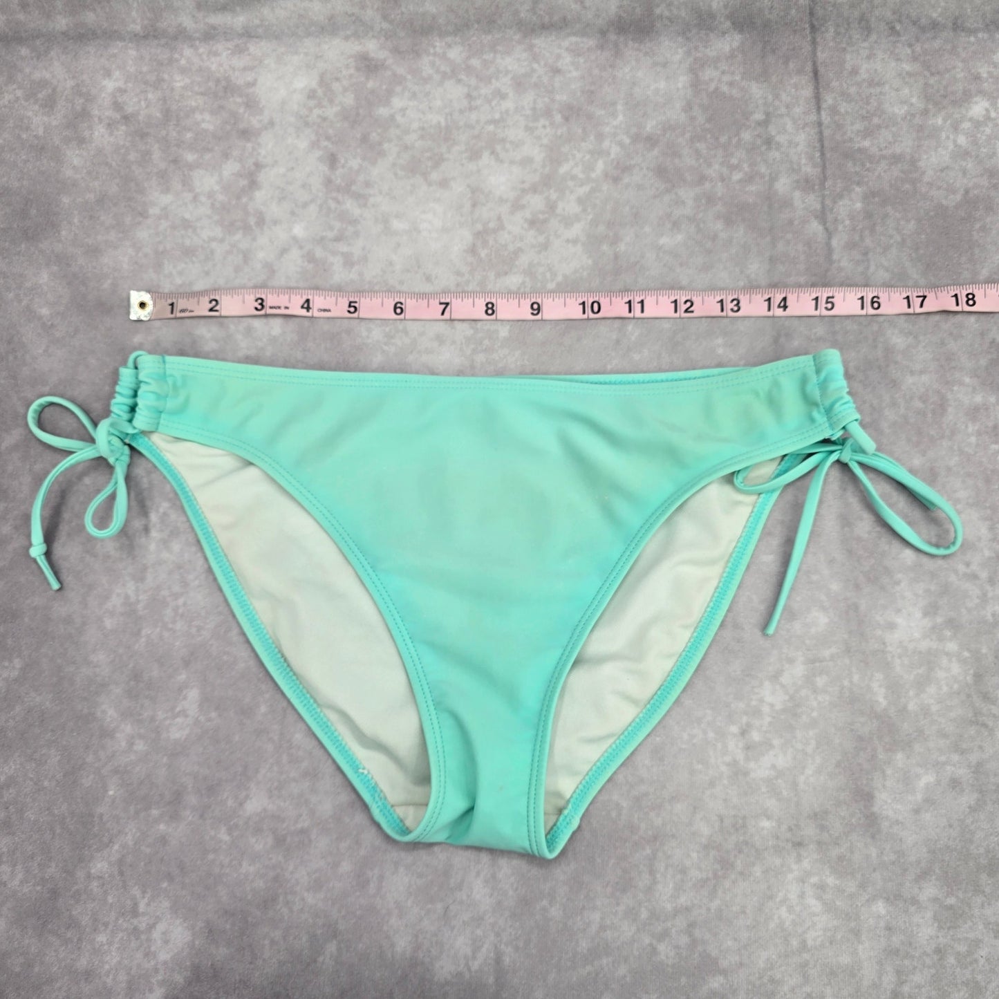 H2oh! Green Cheeky Tie Bikini Bottom Swimwear Medium