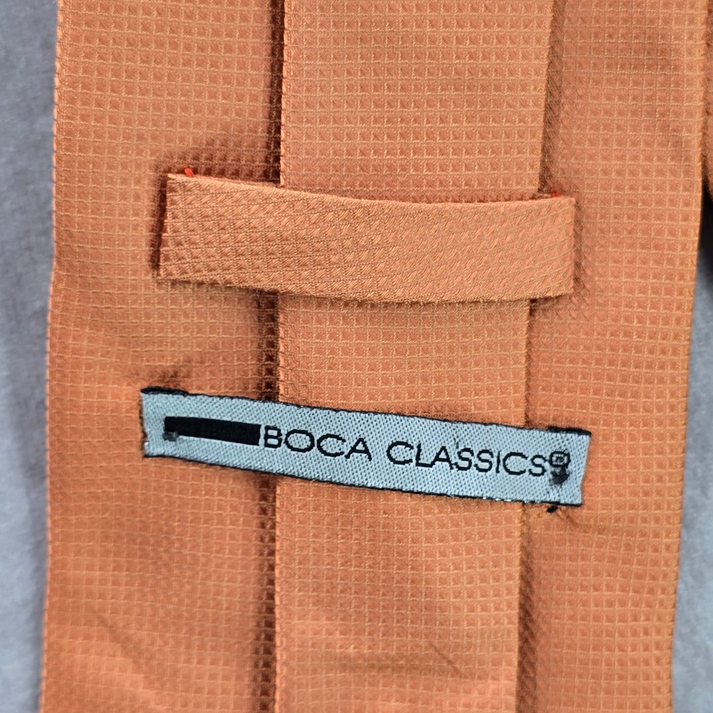 Boca Classics Orange Executive Geometric Pattern Silk Men's Neck Tie NWOT