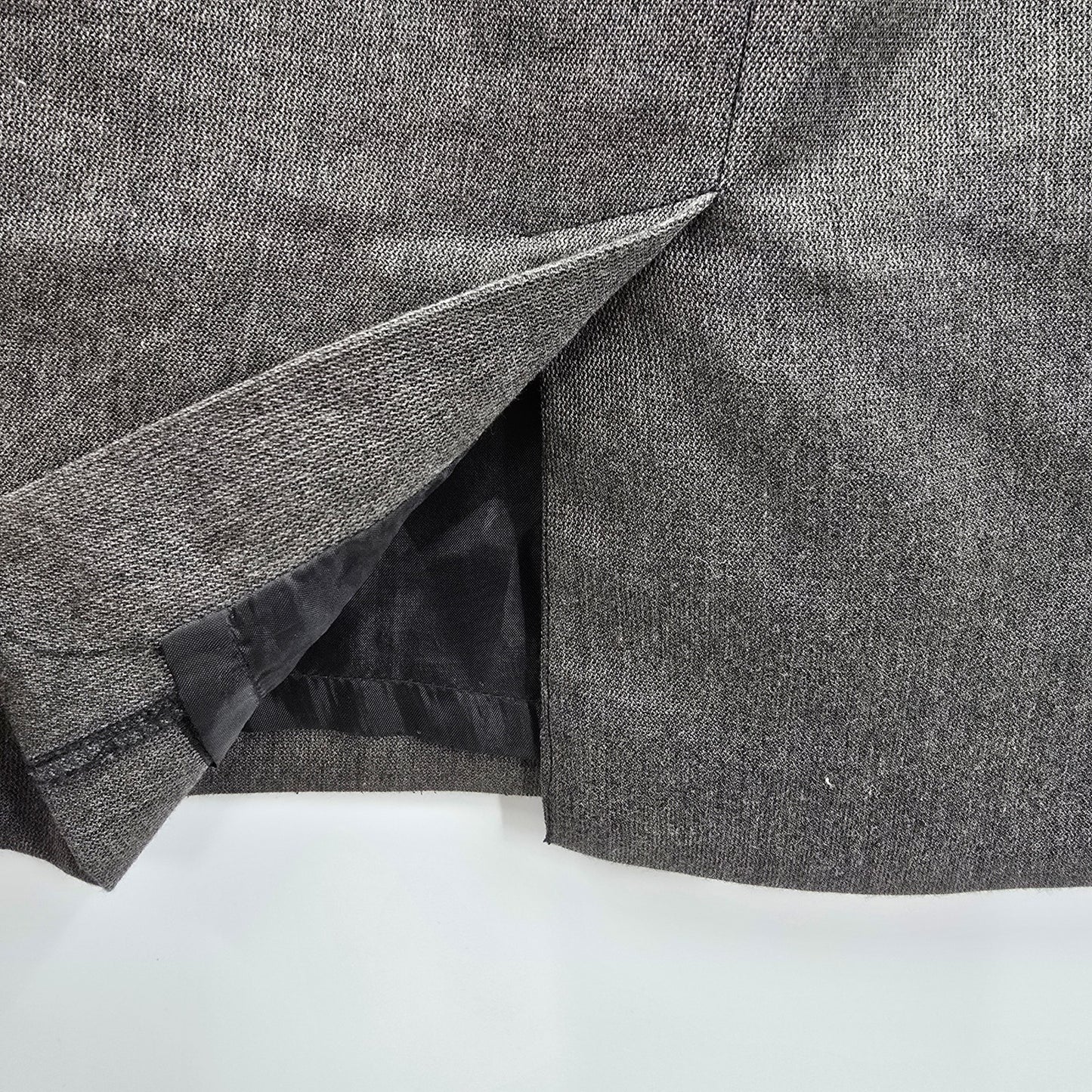 Worthington Gray Italian Zip Up Mini Short Executive Suit Skirt Plus 18