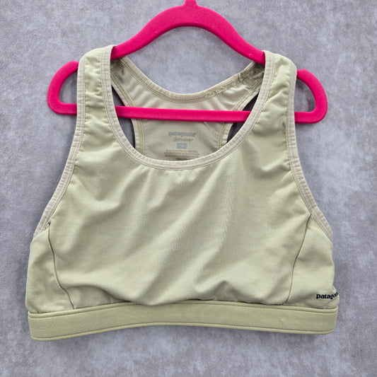 Patagonia Tan Khaki Racerback Sports Bra Medium