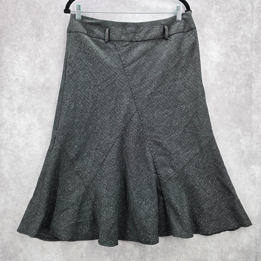 Sandro Brown Flare Executive Pencil Office Knee Length Skirt 10