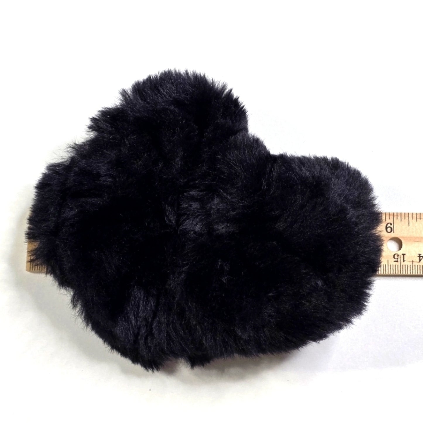 Black Fuzzy Accessories Scrunchie Hair Tie Hair Band Elastic Stretch SB26