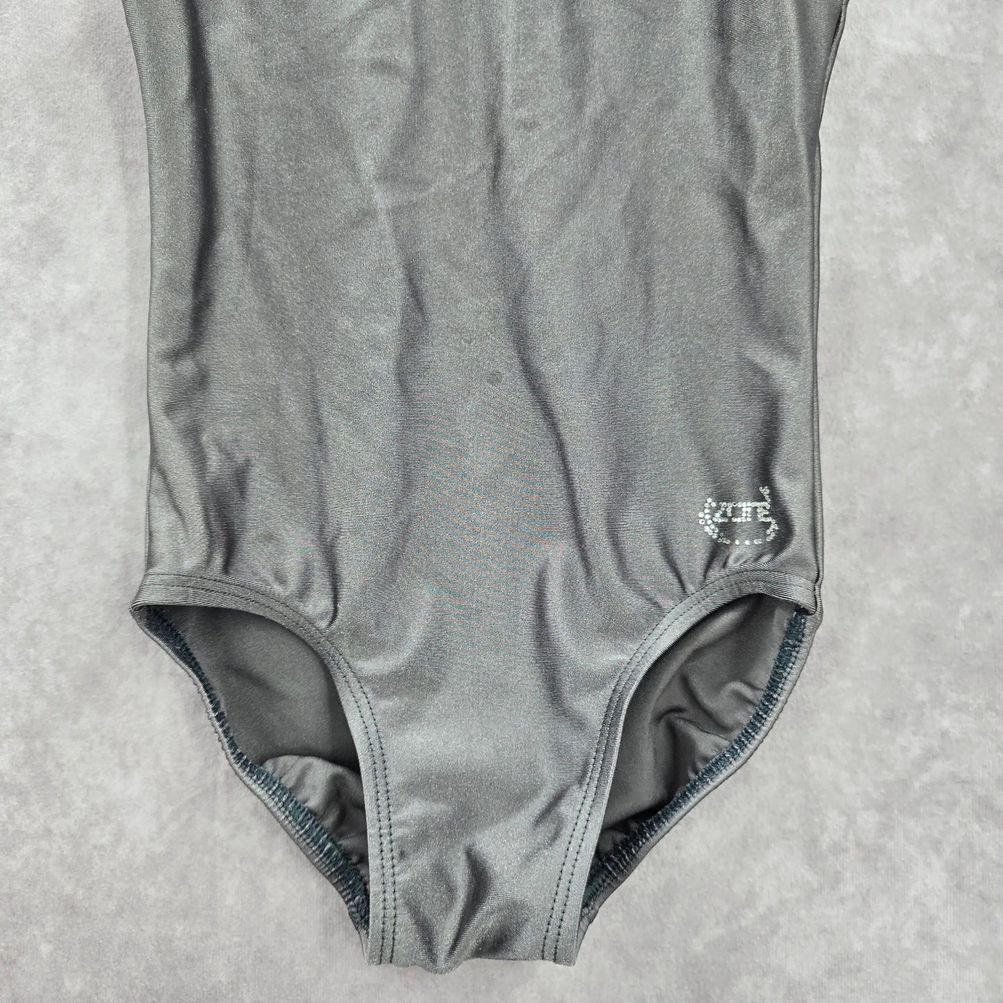 Blue Gray Rhinestones Bathing Suit One Piece Swimwear Leotard 12/18 Months