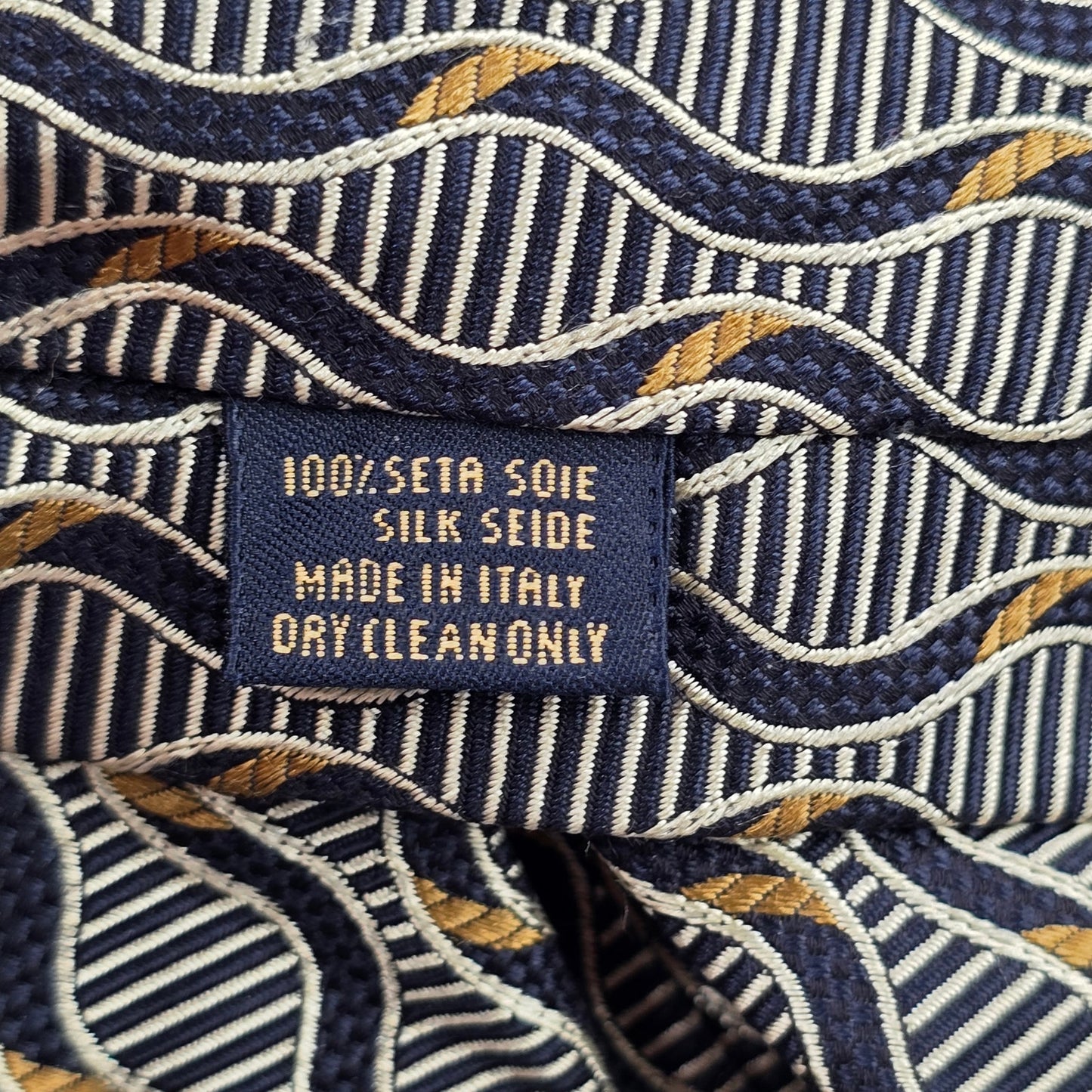 Harrods Knightsbridge Black Gold Repp Geometric 100% Silk Men's Neck Tie NWOT