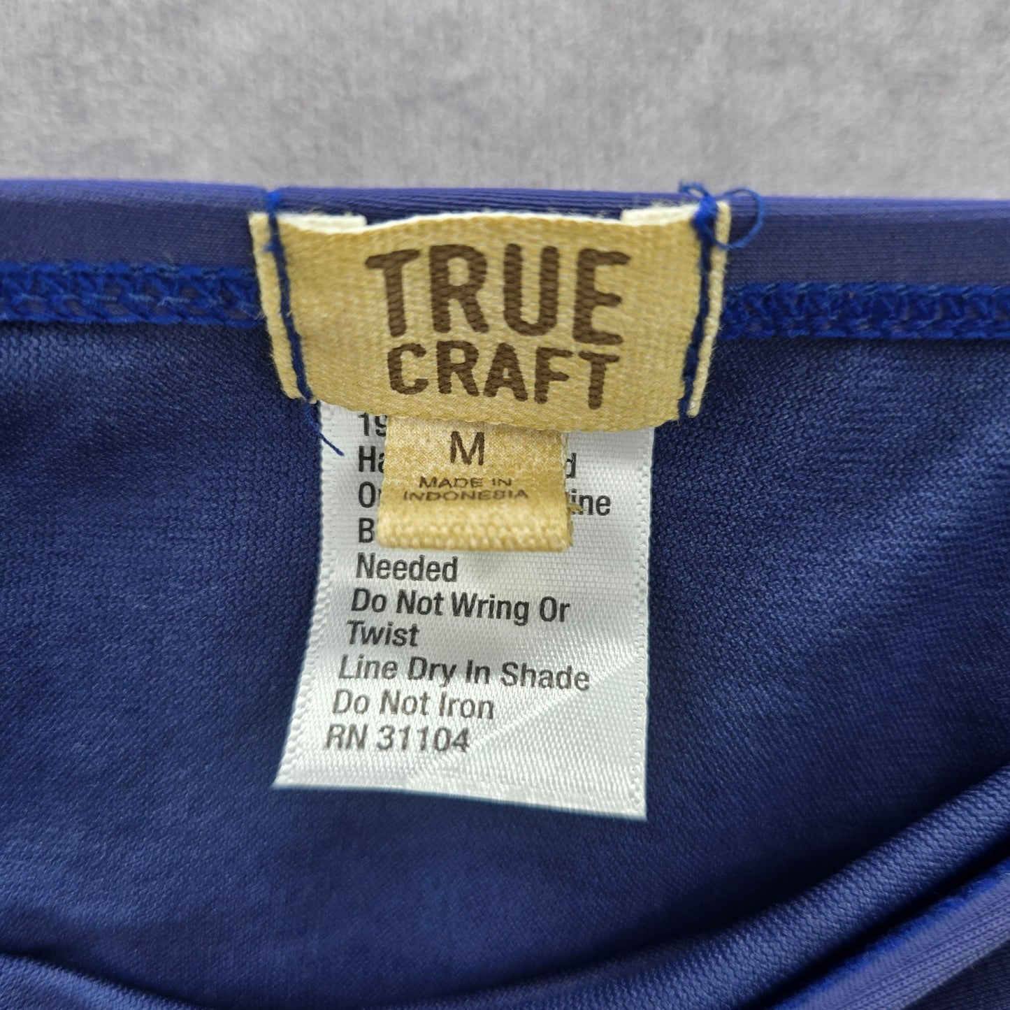 True Craft Blue String Ruched Bikini Bottoms Swimwear Medium