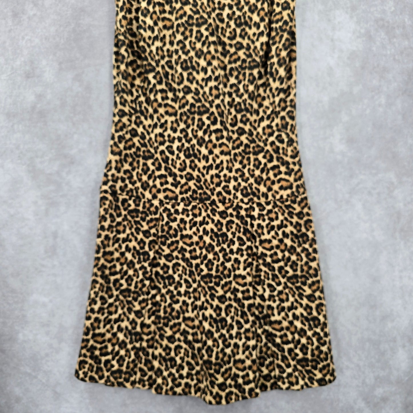 Michael Kors Brown Animal Print Knee Length Sleeveless Flare Pleat Dress 4