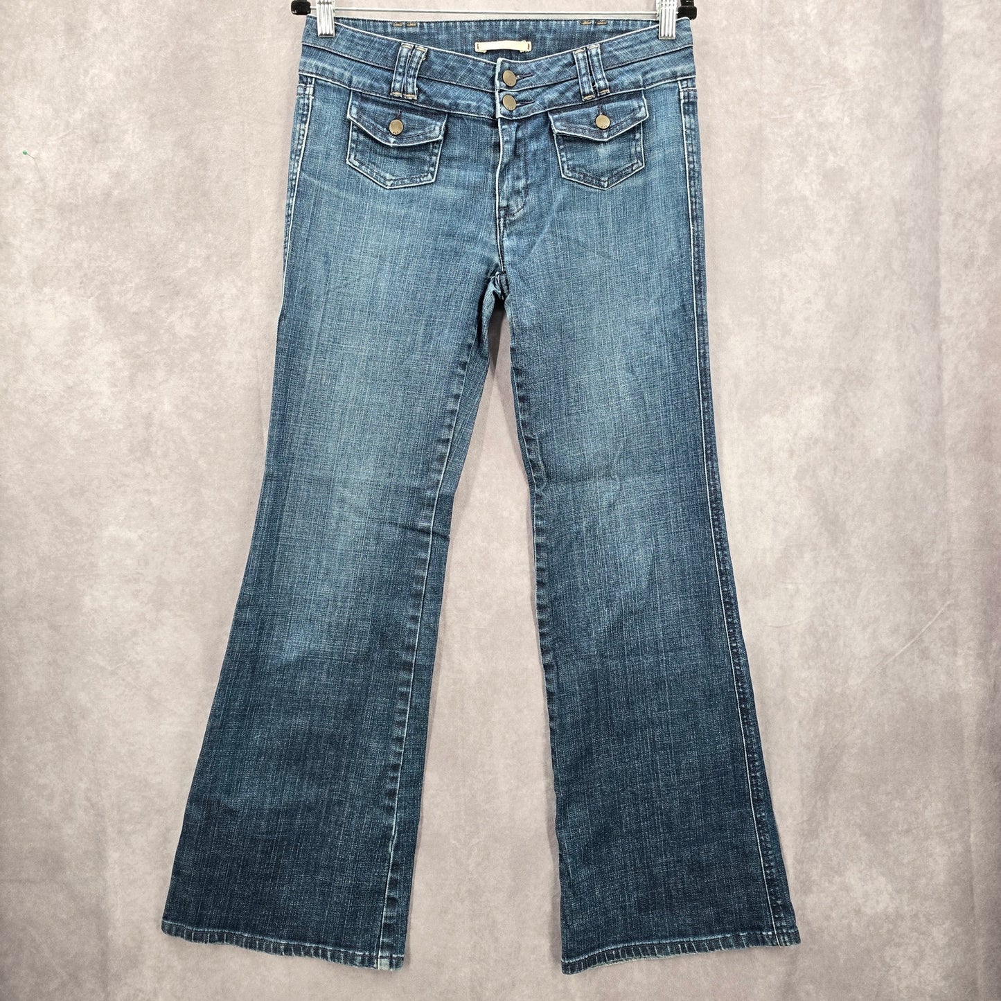 Gap Limited Edition Blue Denim Flare Wide Jeans Y2K Retro Pants Bottoms 6