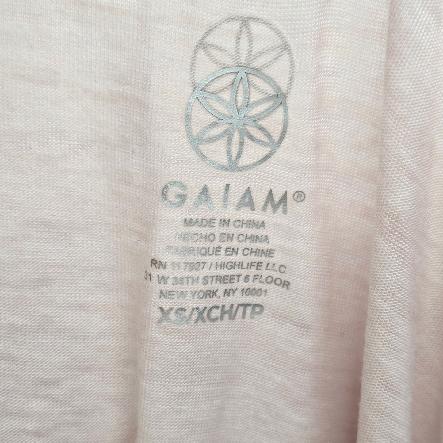 Gaiam Pink Short Sleeve Side Tie Activewear Streetwear Top Extra Small