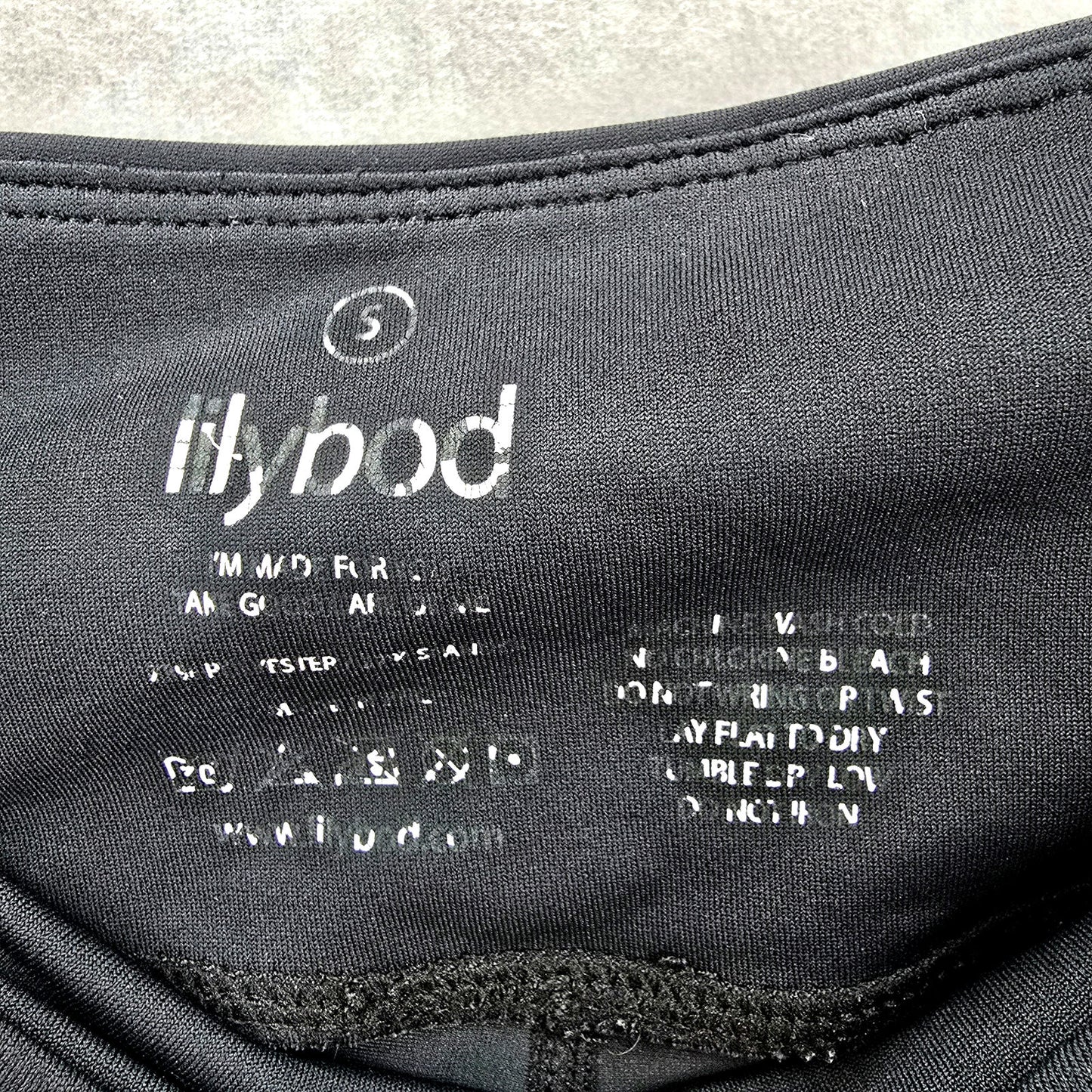 Lilybod Black White Geometric Stripe Cropped Active Legging Pant Bottom Small