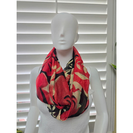 Flower Pattern Multicolor Y2K 90s Cottage Infinity Scarf OSFM
