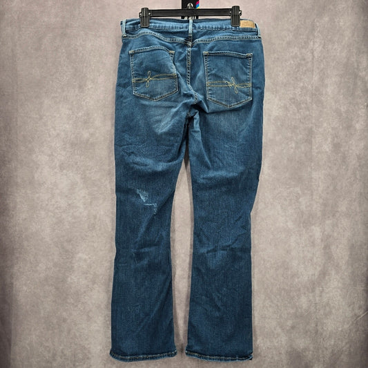 055. Levis Denizen Curvy Skinny Straight Stretch Blue Denim Pants Jeans 18M