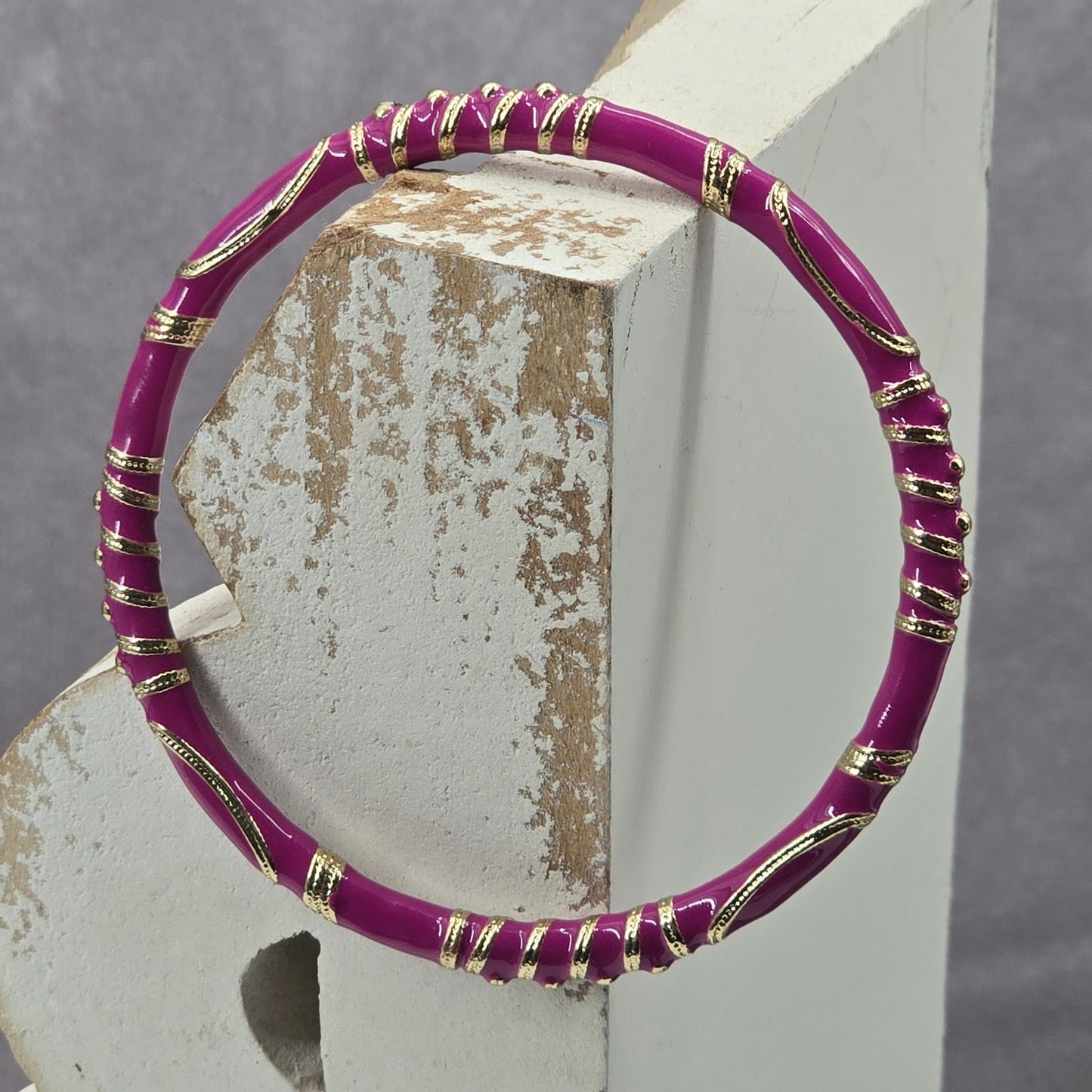 Zara Purple Gold Solid Single Metal Bracelet Costume Fashion Jewelry NWOT JB4-8