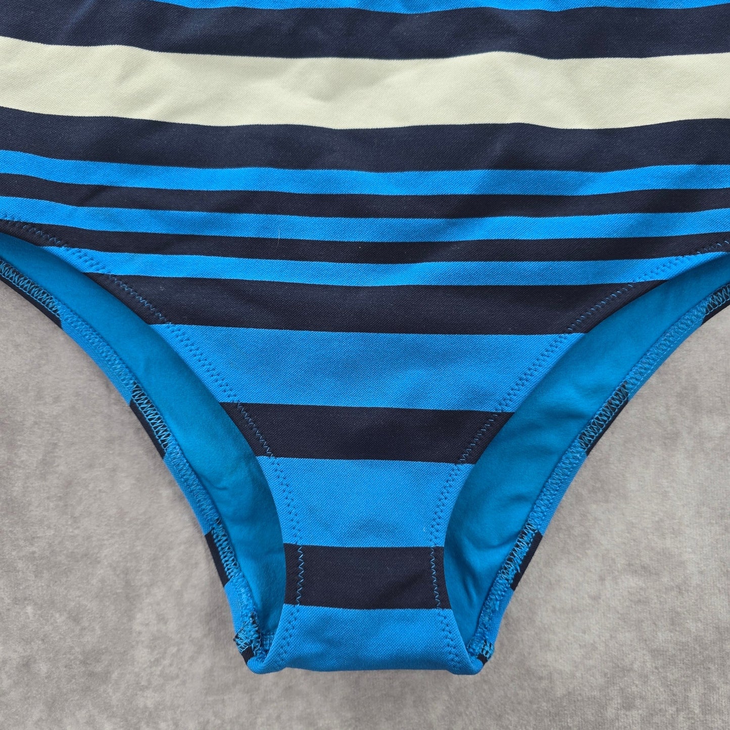Aerie Blue Stripe Bikini Bottoms Swimwear Medium