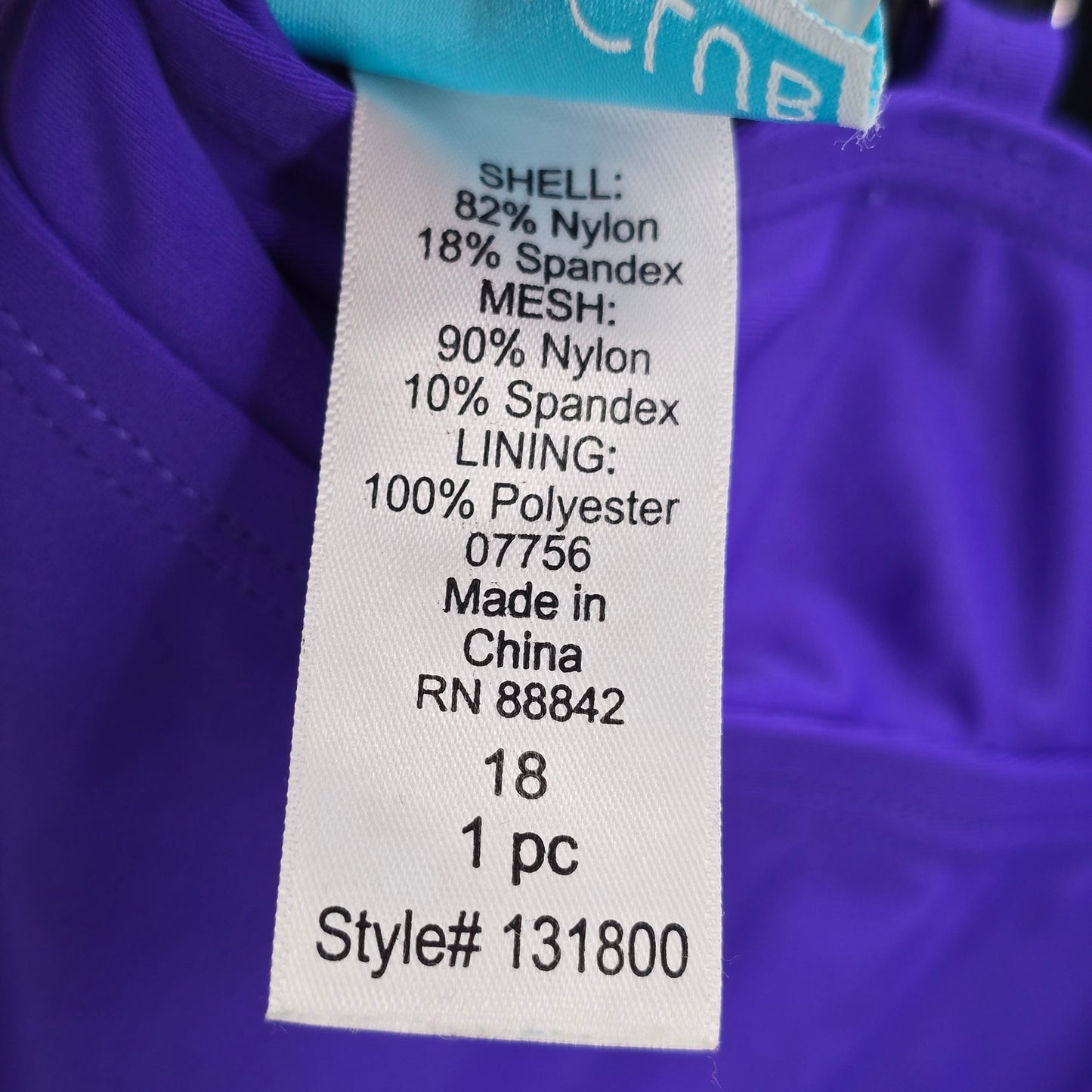Shore Club Purple Padded Swimwear Tankini Tank Top Plus 18 1X