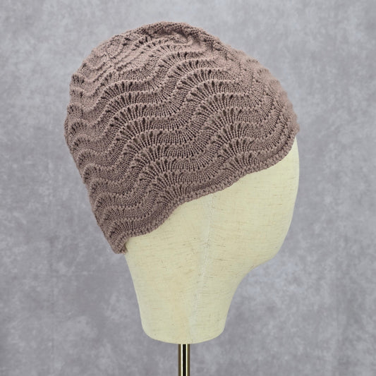 Burton Brown Tan Vintage Y2K Crochet Festival Bucket Knit Beanie Hat