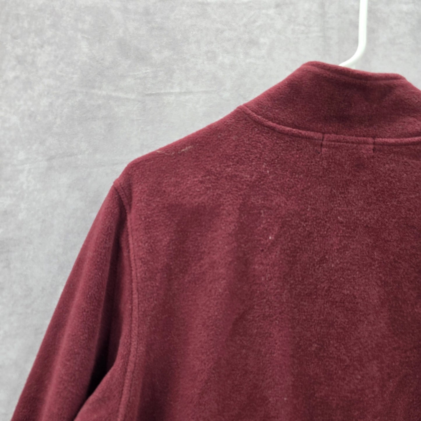 Redtag Red Zip Fleece Coat Jacket Mens Long Sleeve Large