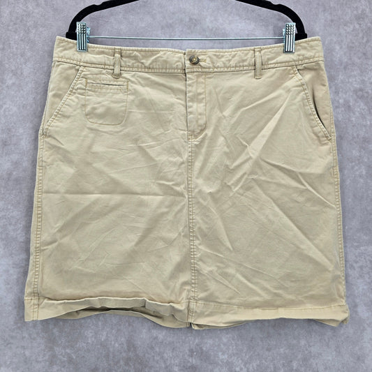 Old Navy Tan Khaki Mini Cotton Active Preppy Short Tennis Skirt Plus 16