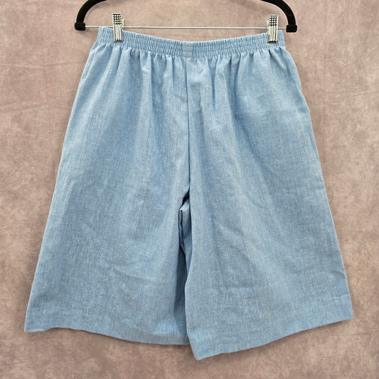 Blair Blue Flat Front Bermuda Bottoms Long Pants Shorts Plus 16