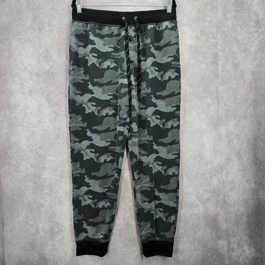Fruit of the Loom Gray Athletic Camo Jogger Track Trousers Sweat Pants M Medium
