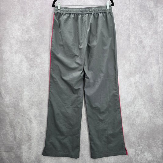 Gray Pink Jogger Track Sweat Wide Leg Stripe Activewear Pants Bottoms Medium