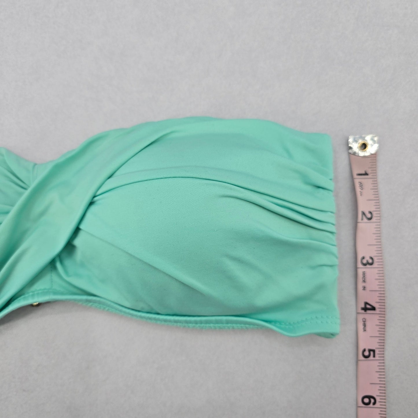 Mossimo Green Crisscross Strapless Bandeau Bikini Bralette Swim Top S Small